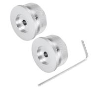 QUARKZMAN 2PCS Perillas de Guitarra de Metal, Perillas de Control de Volumen y Tono en Forma de Cúpula 6x38x20 mm Perillas de Potenciómetro con Llave para Guitarra Eléctrica Bajo, Plateadas