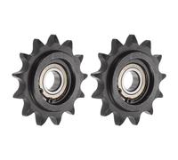 QUARKZMAN 2pcs Rueda Loca de Cadena de Rodillos DIN(ISO) 08B Diámetro de 12mm Paso de 1/2" Endurecida 13 Dientes Tensor de Rueda Loca Rodamiento de Inserción Individual (Tipo B)