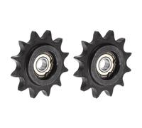 QUARKZMAN 2pcs Rueda Loca de Cadena de Rodillos DIN(ISO) 08B Diámetro de 8mm Paso de 1/2" Dientes Endurecidos de 12 Tensor de Cadena Rodamiento de Inserción Individual (Tipo B)