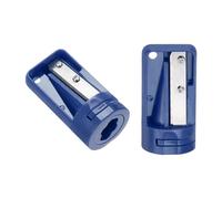 QUARKZMAN 2pcs Sacapuntas de Carpintero Azul Sacapunta Manual Portátil | Cortador de Lápices, Afilalápices, de Solo Agujero Simple, para Escuela Oficina Carpintería Viajes Manualidad