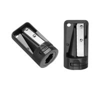 QUARKZMAN 2pcs Sacapuntas de Carpintero, Negro, Sacapunta Manual Portátil Afilalápices Cortador de Lápices de Solo Agujero Simple para Escuela Oficina Carpintería Viajes Manualidad