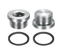 QUARKZMAN 2pcs Tapón Tubería Con Cabeza Hexagonal Interna M30x1.5, Tapón Rosca Acero Al Carbón Universal Con Junta Tórica Negra Para Terminar Extremos Tubería O Reemplazar Drenajes