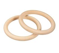QUARKZMAN 2uds 125mm (5 Pulgadas) Natural Madera Anillos, 15mm Grosor Liso Sin Terminar Madera Círculos para Bricolaje Artesanía, Tejer, Macramé, Colgante
