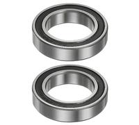 QUARKZMAN 2uds 6804-2RS Profunda Ranura Bolas Rodamientos 20mm Diámetro 32mm OD 7mm Grueso Cromo Acero ABEC5 Doble Sellado Rodamiento para Motores Bombas Transportadores