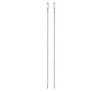 QUARKZMAN 2uds 8 Pulgada Tapicería Agujas Grandes Ojo Coser Agujas Inoxidable Acero Recto Mano Coser Agujas para Casa Mano Costura Cuero Tapiz Bordado Mechones Cincha Alfombra