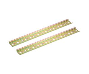 QUARKZMAN 2uds DIN Raíl Ranurado Hierro Montaje Guía 500mm Largo 35mm Ancho 7.5mm Alto Bronce Tono