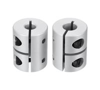 QUARKZMAN 2uds Eje Acoplamiento 6,35mm a 8mm Aluminio Único Dividido Sujeción Acoplamiento Rígido Paso a Paso Motor Rueda Acoplador Conjunto Conector para DIY Modelo 3D Impresoras
