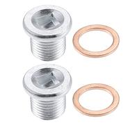QUARKZMAN 2uds M16x1.5 Acero Tornillo Tapón para Drenaje de Aceite para Motor con Junta para Nissan