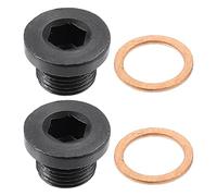 QUARKZMAN 2uds M18x1.5 Tornillo Tapón para Drenaje de Aceite para Motor con Junta para BMW Negro