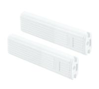 QUARKZMAN 2uds Persianas Cable Peso, Pom 83mm/3.27" Cuadrado Rodillo Persianas Mango Tensor Peso para Vertical Persiana Romana Persianas Cadenas Bola Cuentas Cadena, Blanco