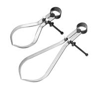 QUARKZMAN 2uds Resorte Exterior Calibrador 6" 9" Inoxidable Acero Ajustable Resorte Calibra Doblada Pierna para Madera Torneado Proyectos