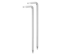 QUARKZMAN 2uds T9 Manipulación Prueba Torx Llave Estrella Llaves 83mm / 3.27" Largo Brazo L-Forma 6 Puntos Llave S2 Acero Cromo Recubierto Superficie Manual
