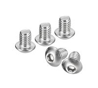 QUARKZMAN 3/8-16x1/2" Botón Hueca Cabeza Tornillos, 5uds 304 Inoxidable Acero Sujetadores Hexagonal Pernos Tornillos, Completa Rosca Hexagonal Accionamiento Tornillos