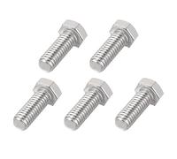 QUARKZMAN 3/8-16x1" Hexagonales Pernos x 5uds Hexagonal Tornillo Perno Sujetador para Fijación y Reparación Objetos, [Plateado Tono, 304 Inoxidable Acero]