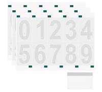QUARKZMAN 3 Hojas/30 Pcs Números Reflectantes Para Buzones Exteriores, Números Autoadhesivos De Vinilo De 3 Pulgadas 0-9 Calcomanías Impermeables Para Casa Con Raspador Para Señales, Blanco