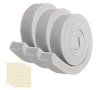 QUARKZMAN 3 Juegos Cinta Espuma Sellado 3.28 Pies, 1" Ancho X 2" Grosor, Cinta Aislante Espuma Para Puertas Y Ventanas, Espuma Celda Abierta Para Aire Acondicionado EVE, Color Gris