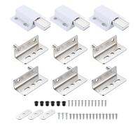 QUARKZMAN 3 Juegos De Bisagra Pivote, 40 X 26 Mm Bisagras De Eje Oculto De Alta Resistencia Con Imán De Una Cabeza Y Casquillo Para Muebles Gabinetes Puertas De Madera, Plateado