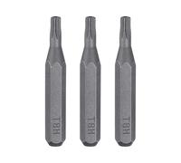 QUARKZMAN 3 Pcs de Punta de Destornillador Torx T8H con Vástago Hexagonal de 5/32" de Longitud 28Mm Estrella Magnética de 6 Puntas Bits de Cabeza Hexagonal Bits de Destornillador de Acero S2