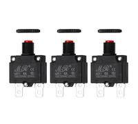 QUARKZMAN 3 Pcs Disyuntor Térmico De 6Amp, 125/250V AC 32V DC Interruptor De Protección Contra Sobrecarga De Circuito Con Reinicio Manual De Botón, Rojo