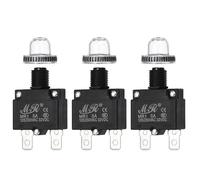 QUARKZMAN 3 Pcs Interruptor Térmico De Botón De 8Amp 125/250V CA 32V CC