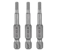 QUARKZMAN 3 Pcs Llave de Vaso Hexagonal H3.0 con Punta Plana Métrica de 3 Mm Hexagonal de 1/4" 50 Mm (2") de Largo Destornillador Magnético para Tornillos Industrial Puntas de Destornillador