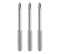 QUARKZMAN 3 Pcs Punta de Destornillador Phillips Ph0 con Vástago Hexagonal de 5/32" de 45 Mm/1,77" Longitud. Puntas Magnéticas de Cabeza Cruzada de Acero S2 de Impacto Eléctrico