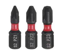 QUARKZMAN 3 Pcs Pz1/Pz2/Pz3 Punta de Destornillador 1/4" Hexagonal 25Mm/1" Longitud Puntas Magnéticas Phillips Ranuradas Hexagonales Bits de Acero S2 Puntas de Destornillador Brocass