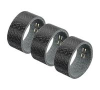 QUARKZMAN 3 Pcs Trabillas para Cinturón de Cuero 3.6cm de Ancho, Soporte de Correa para Cinturón, Anillo de Cuero para Cinturones de Trinquete y Cinturones de Vestir, Negro, 10.5cmx1.5cm
