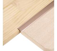 QUARKZMAN 3 Piezas 4 Pies X 0.79" Molduras T De Transición Para Pisos, Borde De Aleación De Aluminio Para Vinilo Que Une Brechas Entre Laminados, Baldosas O Pisos, Color Oro Champán