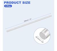 QUARKZMAN 3 Piezas Barras Redondas Acero Inoxidable 304, Diámetro 3/8" X Longitud 14", Barras Macizas De Metal De Acero Inoxidable Para Uso Industrial, Trabajo Con Metal.