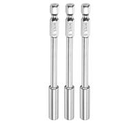 QUARKZMAN 3 Piezas barrena Para Tuercas 5.5mm Casquillo Métrico 1/4" Vástago Hexagonal 3.94" (100mm) Largo Casquillo De 6 Puntos Cambio Acero CR-V Ajustadores De Tornillos Para Taladro