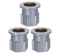 QUARKZMAN 3 Piezas Base Fija De Tuerca Para Grifo De 1.18 Pulgadas, Tuerca De Fijación De Plástico Para Grifo, Conjunto De Fijación Para Grifo De Cocina, Gris