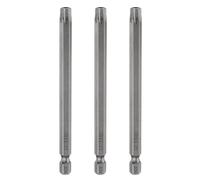 QUARKZMAN 3 Piezas Brocas De Destornillador De Seguridad TT40 Cabeza Torx 4" (100mm) Largo Vástago Hexagonal 1/4" Magnético A Prueba De Manipulación Punta Estrella 6 Puntas Brocas