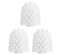 QUARKZMAN 3 Piezas Cabezal de Repuesto para Cepillo de Inodoro 15mm, Cepillo de Limpieza de Bola Redonda para Inodoro Cabezas Blancas