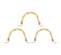 QUARKZMAN 3 Piezas De Asa De Tetera De Bambú En Forma De U Con Alambre De Cobre Para Teteras Cerámicas Y De Barro Con Separación De 4-4.5 Pulgadas Accesorios Y Suministros De Tetera Dorado