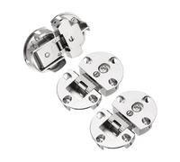 QUARKZMAN 3 Piezas De Bisagras Oculta De 90 Grados, 2.28" X 1.46", Bisagra Oculta De Aleación De Zinc Para Puertas De Gabinete Y Escritorios Plegables, Color Plateado