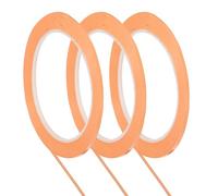 QUARKZMAN 3 Piezas De Cinta Para Pizarra Blanca, 0.1" X 72 Yardas Cinta Delgada De Pizarra Borrable En Seco Para Líneas De Gráficos Y Listones En Aulas Oficinas Manualidades, Naranja