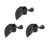 QUARKZMAN 3 Piezas De Hélice para Barco RC, Hélices De 2 Palas con Agujero De 4.8 Mm De Diámetro, 40 Mm De Diámetro Exterior, Paso De 1.2 Mm, Giro En Sentido Contrario, para Barco RC, Negro