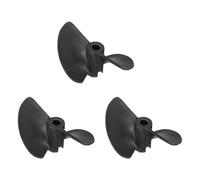 QUARKZMAN 3 Piezas De Hélice para Barco RC, Hélices De 2 Paletas con Agujero De 3.17 Mm De Diámetro, 32 Mm De Diámetro Exterior, Paso De 1.4 Mm, Giro CCW, para Barco RC, Negro