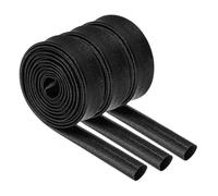 QUARKZMAN 3 Piezas De Manga De Fibra De Vidrio Revestida De Silicona para Aislamiento De Cables 6.6 Pies - 12 Mm Diámetro Interior Negro para Líneas De Mangueras