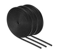 QUARKZMAN 3 Piezas De Manga De Protección contra Incendios para Cableado 16.4 Pies-3mm DI Negro Manga De Fibra De Vidrio Recubierta De Silicona De Alta Temperatura Cableado Eléctrico