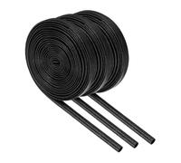 QUARKZMAN 3 Piezas De Manga De Trenzado Aislante para Cables Manga Antiincendios 16.4 Pies-6mm DI Negro Manga De Fibra De Vidrio con Recubrimiento De Silicona Cableado Eléctrico
