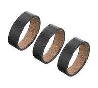 QUARKZMAN 3 Piezas de Presillas de Cuero para Cinturón - Hebilla de Anillo Texturizado para Correa de Cinturón de 3.5 cm de Ancho para Arreglos de Bolsos y Cinturones (Negro)