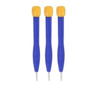 QUARKZMAN 3 Piezas Destornillador Plástico 2.0mm Cabeza Plana Destornillador Cerámica Herramienta Manual Para Reparación Con Cubierta Giratoria Para Ajuste Circuitos Alta Frecuencia