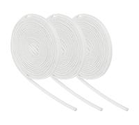 QUARKZMAN 3 Piezas Funda De Protección contra Incendios Trenzada para Aislamiento De Cables 9.8 Pies - 1mm Diámetro Interno Blanco Funda De Fibra De Vidrio Recubierta Cableado Eléctrico