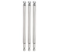 QUARKZMAN 3 Piezas Punta Hexagonal De Bola H8 (8mm) Vástago Hexagonal 1/4" Largo 150mm (6") Magnético Acero S2 barrena Métrica Para Destornillador Llave Socket Herramienta Eléctrica