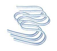 QUARKZMAN 3 Piezas Regla Flexible Curva 600mm (24") Métrica E Imperial De Doble Cara Reglas Plásticas Graduadas Para Diseño De Ingeniería Gráficos Confección Azul Y Blanco
