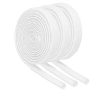 QUARKZMAN 3 Piezas Trenza de Aislamiento de Alambre Funda contra Incendios 3.28 Pies - 4 mm ID Blanco Trenzado de Fibra de Vidrio Recubierto de Silicona para Manguera Automotriz