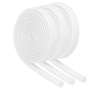 QUARKZMAN 3 Piezas Trenza de Aislamiento de Alambre Funda contra Incendios 3.28 Pies - 5 mm ID Blanco Trenzado de Fibra de Vidrio Recubierto de Silicona para Manguera Automotriz