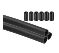 QUARKZMAN 3 Piezas Tubo Termorretráctil 3.28 Pies con Relación 4:1, Tubo Termorretráctil para Cables 0.79" ID con Tapa Final, Tubo Impermeable Adhesivo Encogible para Sellado Cables, Negro